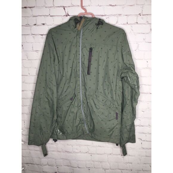 686 Jackets & Blazers - 686 Womens Size Small  Full Zip   Jacket Windbreaker Raincoat Olive Green‎